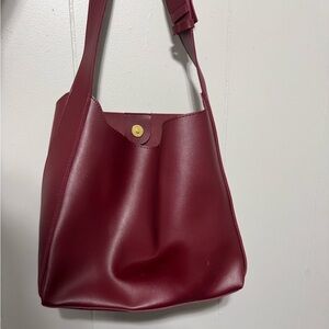 Red Pleather Crossbody
